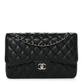 Chanel Caviar Quilted Jumbo Double Flap Black