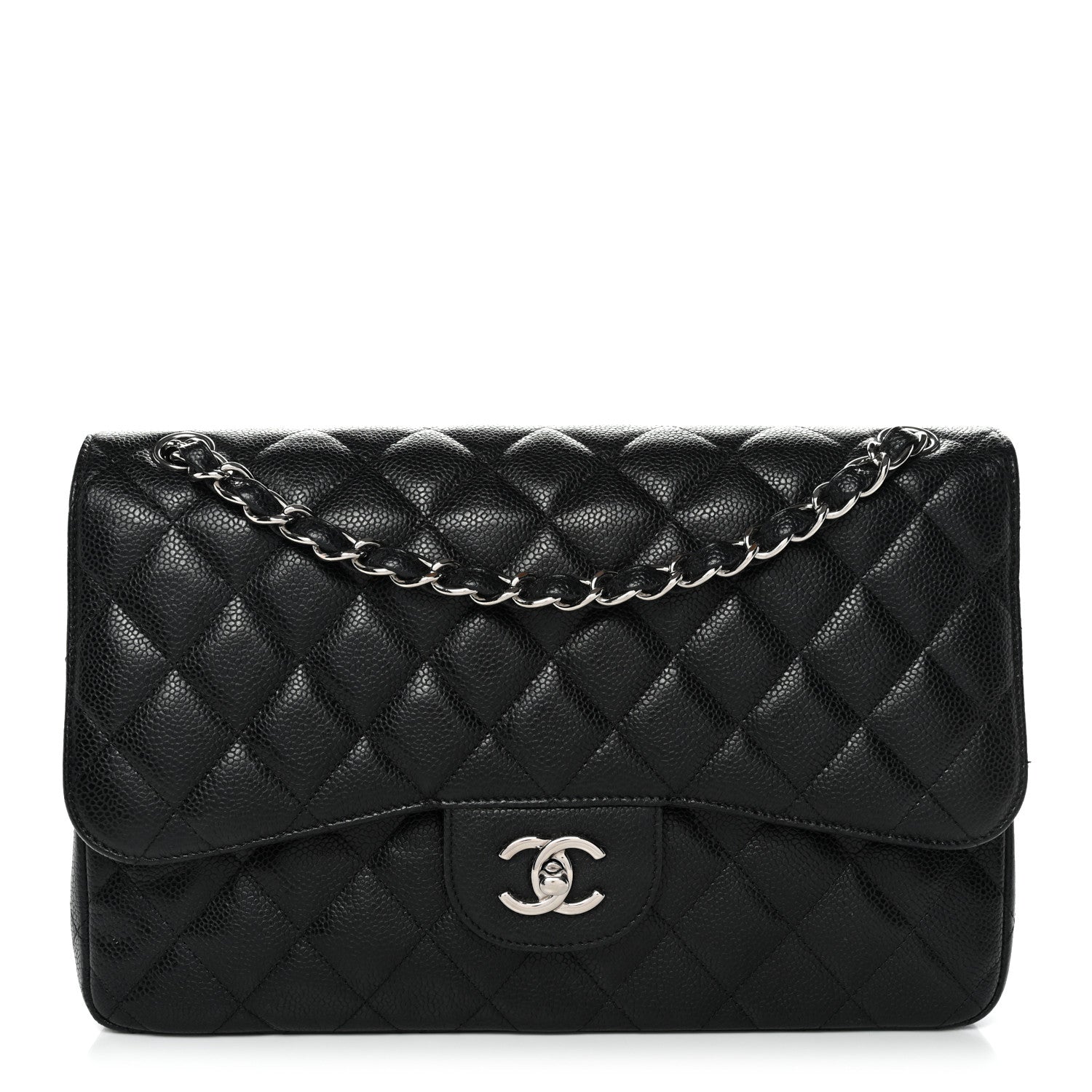 Chanel Caviar Quilted Jumbo Double Flap Black
