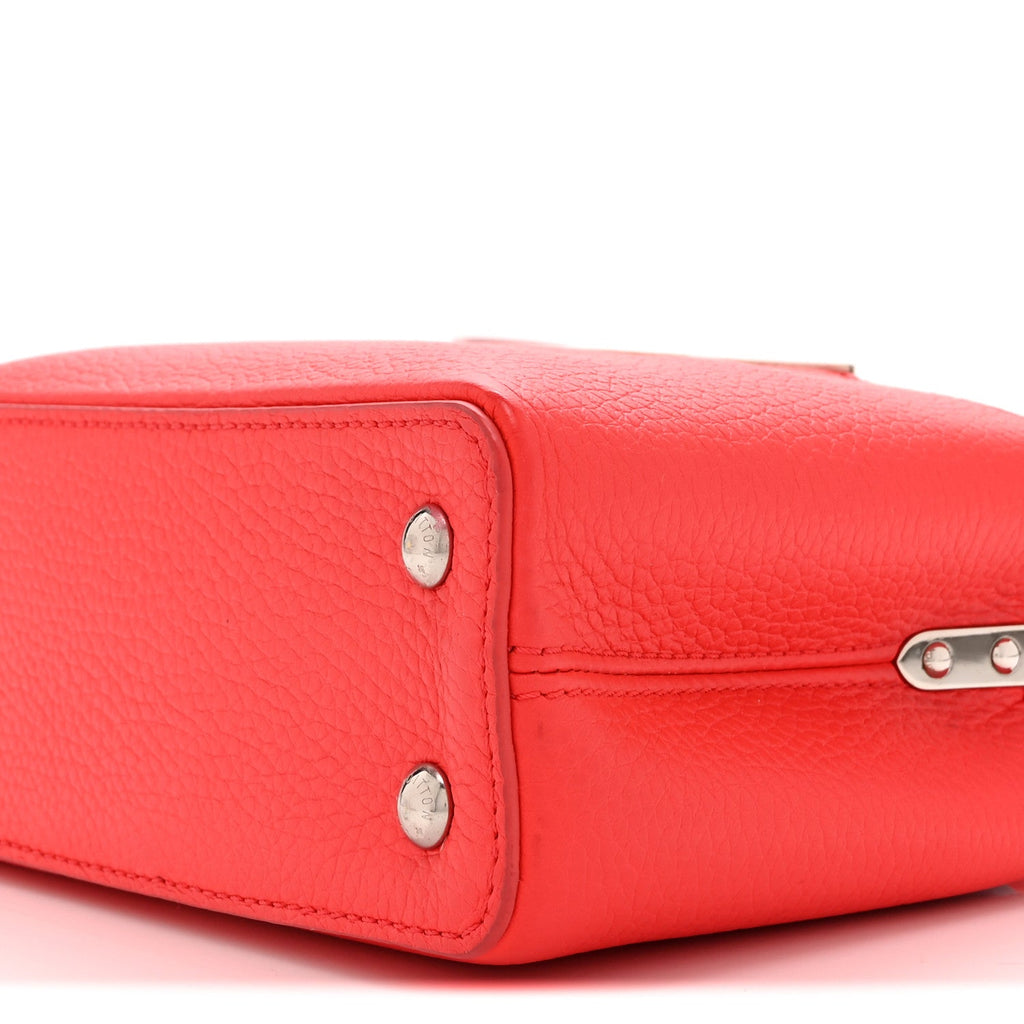 Louis Vuitton Taurillon Capucines Mini Coral Olympe Blue