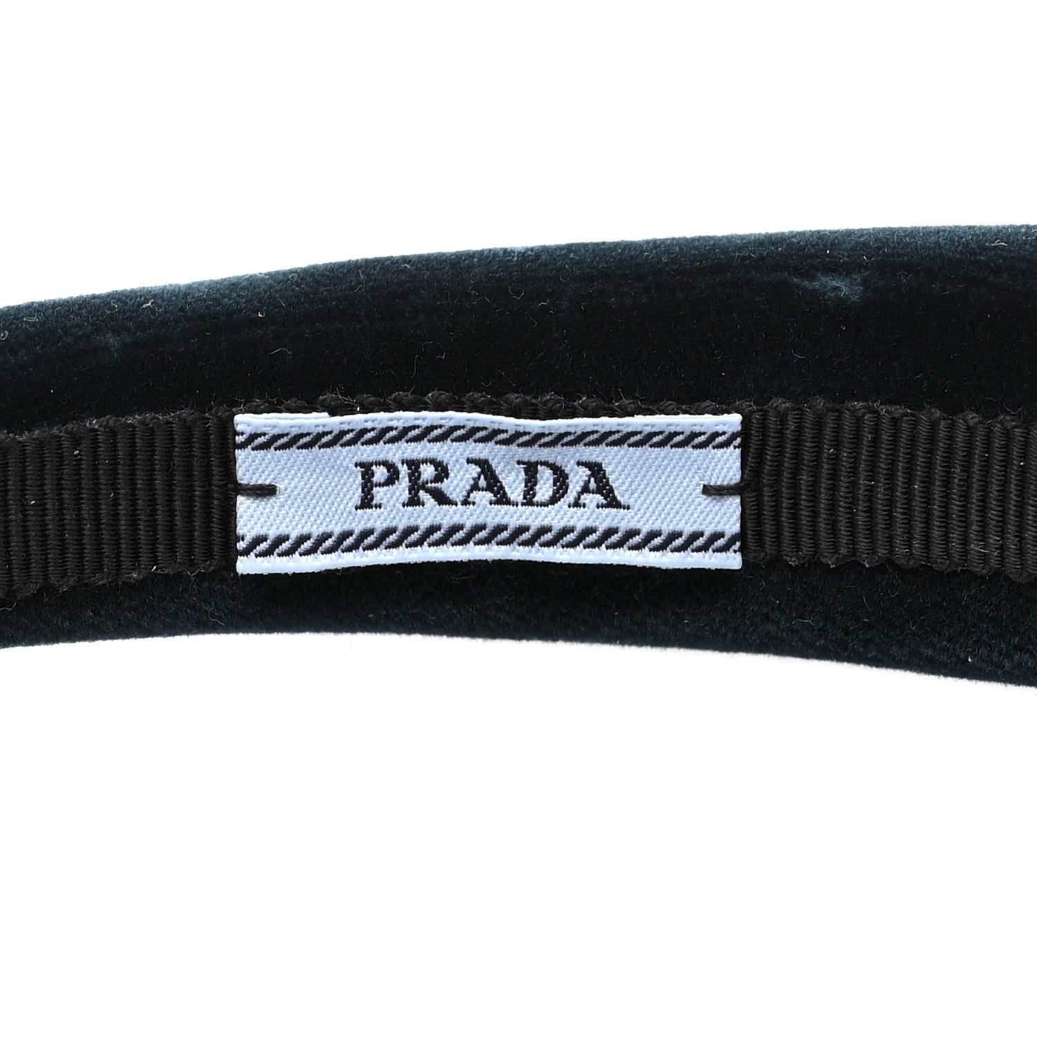 Prada Velvet Headband Petrolio