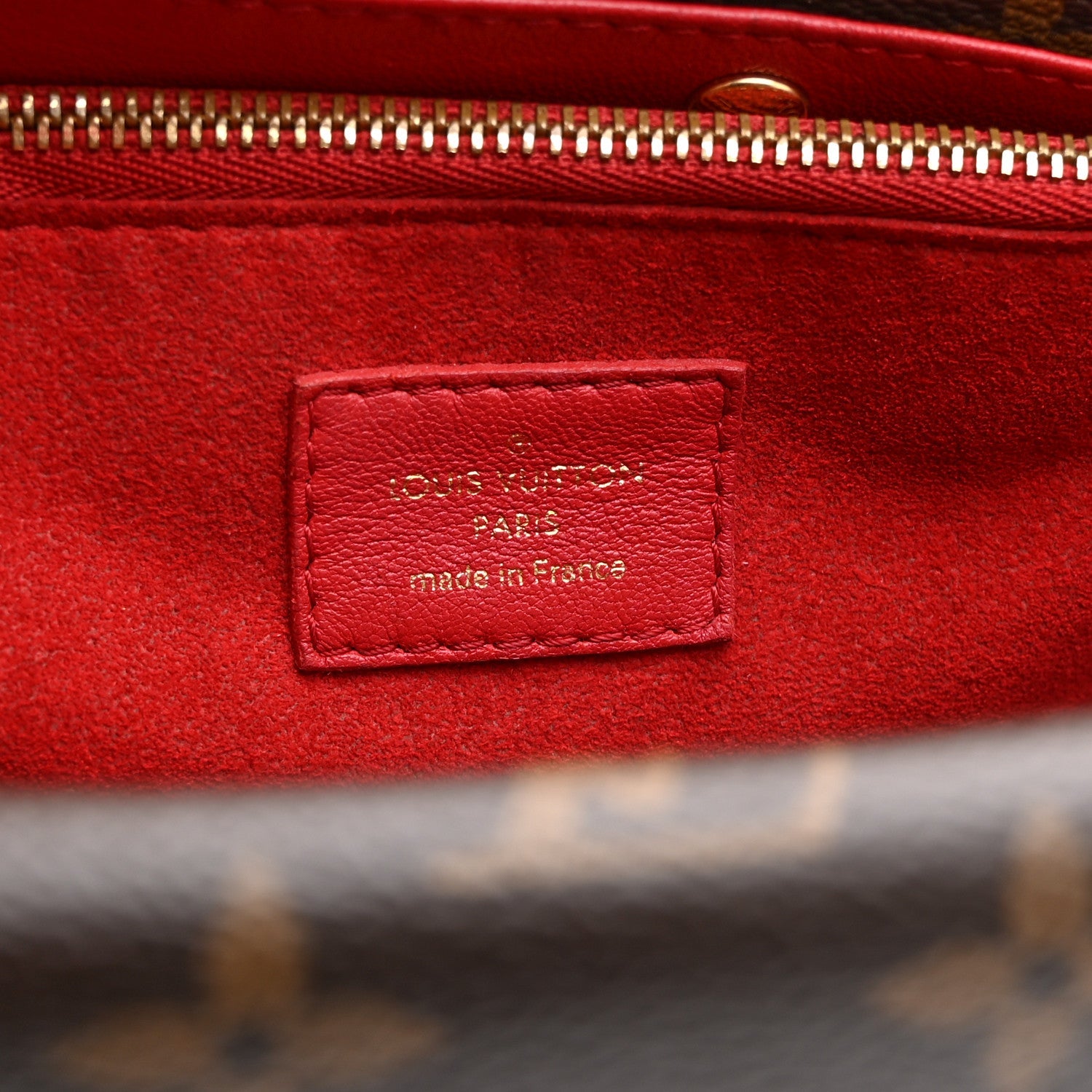 Louis Vuitton Grained Calfskin Monogram Double V Rubis
