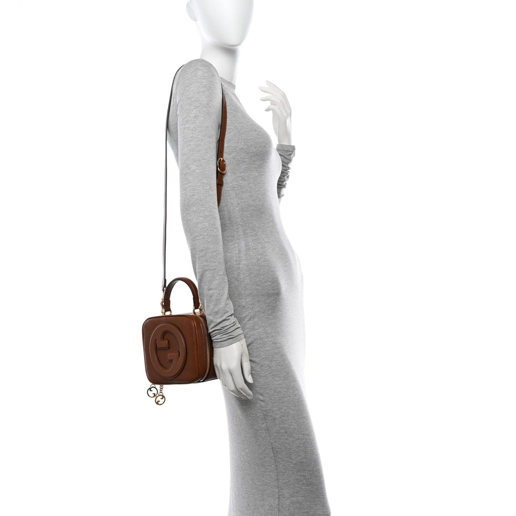 Gucci Sakai Be Green Calfskin Diagonal Stitched Blondie Top Handle Bag Cuir
