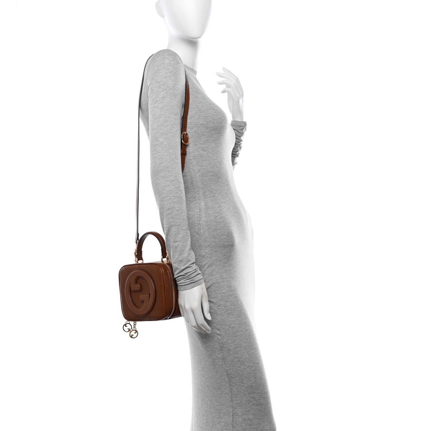 Gucci Sakai Be Green Calfskin Diagonal Stitched Blondie Top Handle Bag Cuir