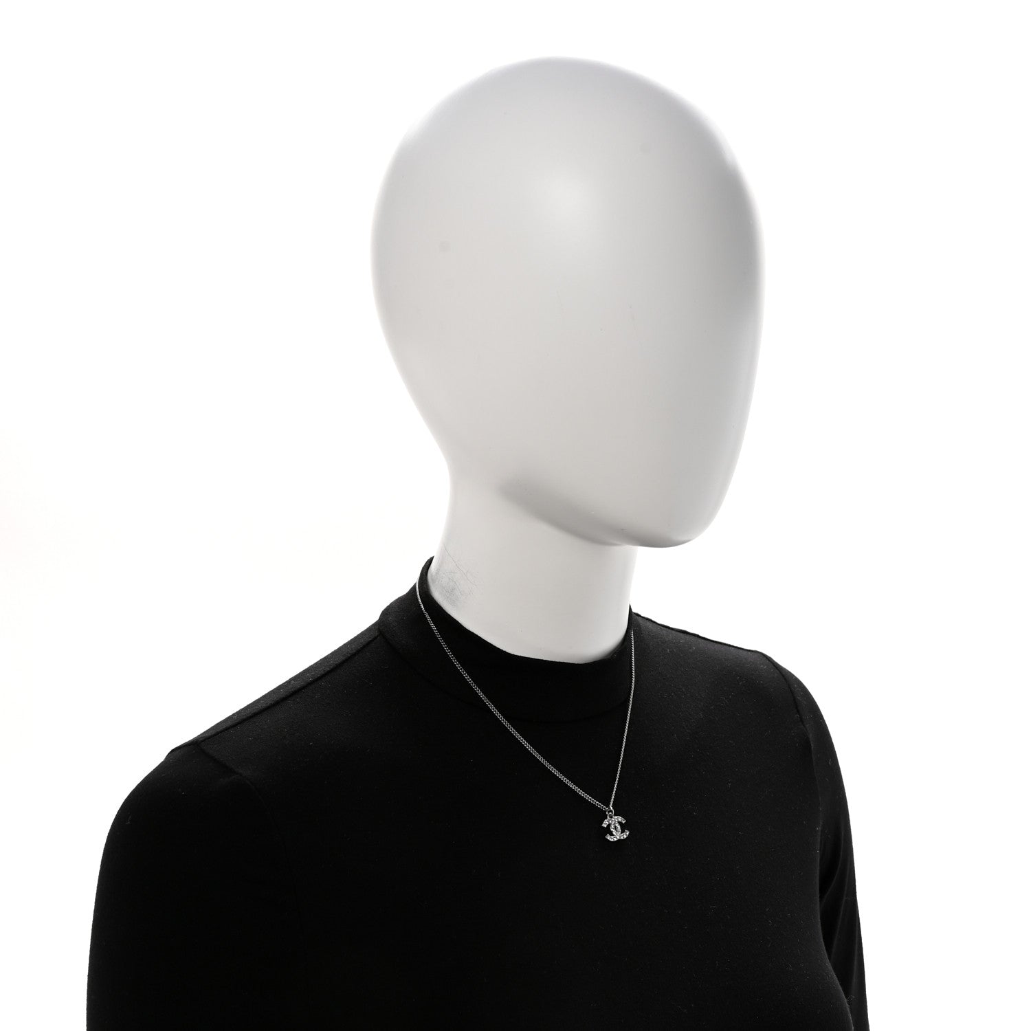 Crystal Timeless CC Necklace Silver