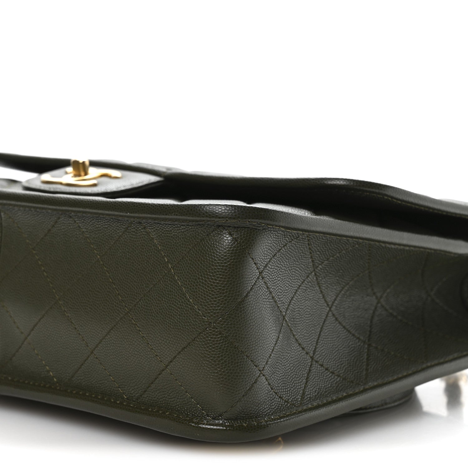 Chanel Caviar Quilted School Memory Backpack Dark Green