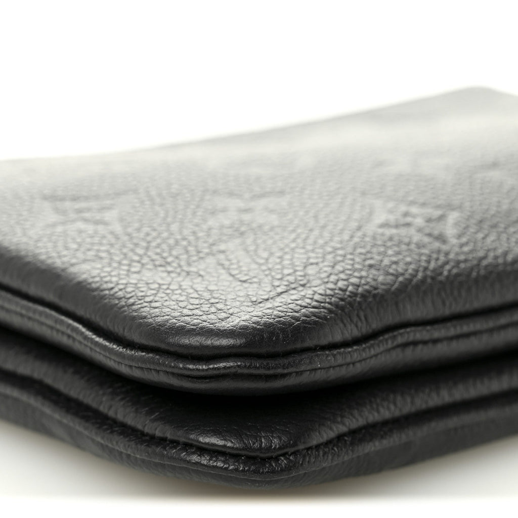 Louis Vuitton Empreinte Double Zip Pochette Black