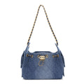 Chanel Washed Denim Quilted Mini Chanel 25 Handbag Blue