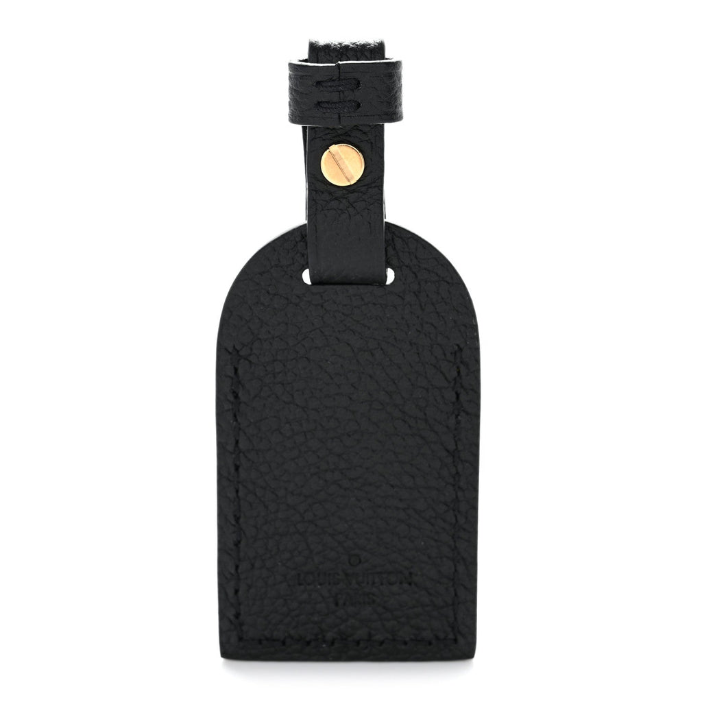 Louis Vuitton Calfskin Carryall Luggage Tag Black