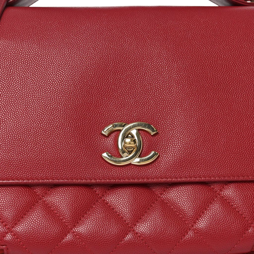 Chanel Caviar Quilted Large Business Affinity Flap Red