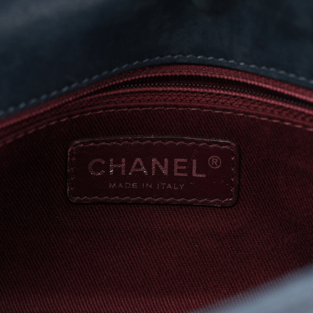 Chanel Calfskin Diamond Embossed New Chic Flap Blue
