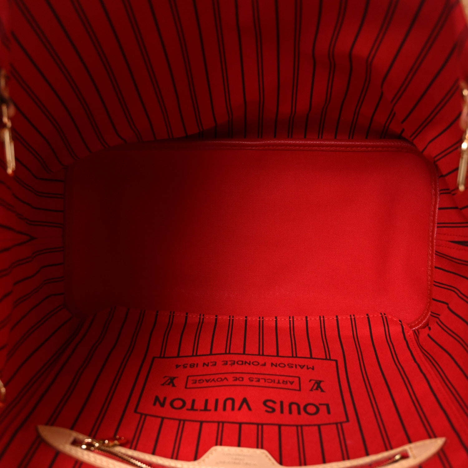 Louis Vuitton Monogram Inside Out Neverfull Bandouliere MM Rouge Sari
