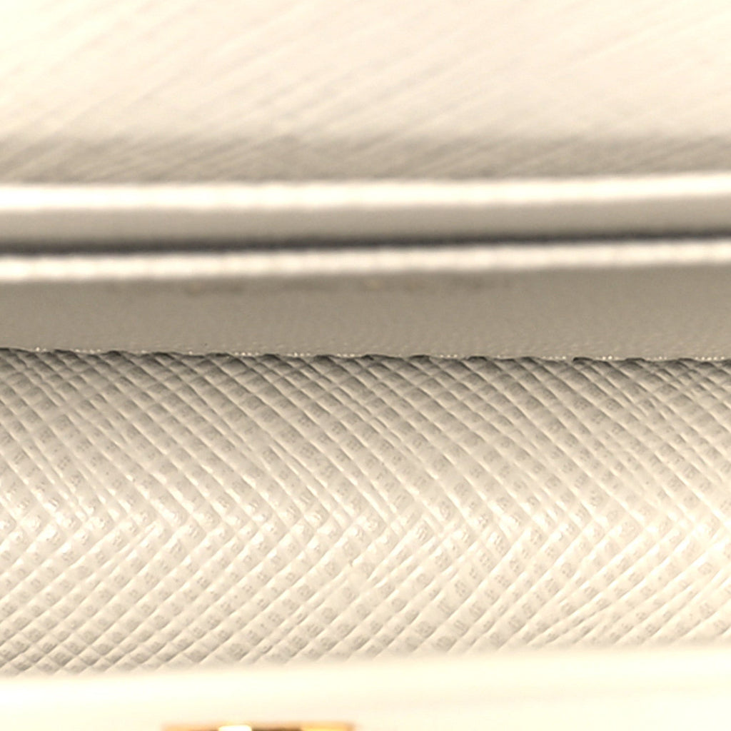 Prada Saffiano Card Holder With Chain Talco