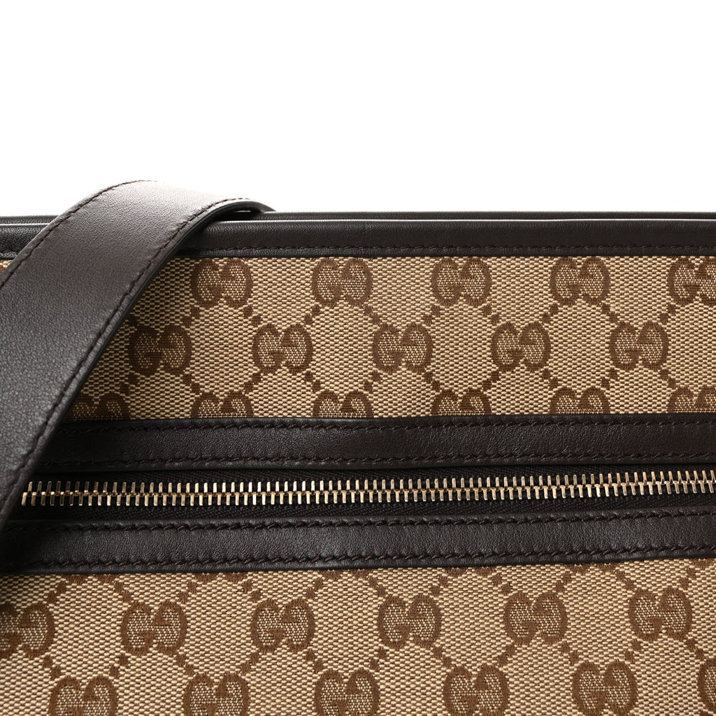 Gucci Monogram Messenger Bag Dark Brown