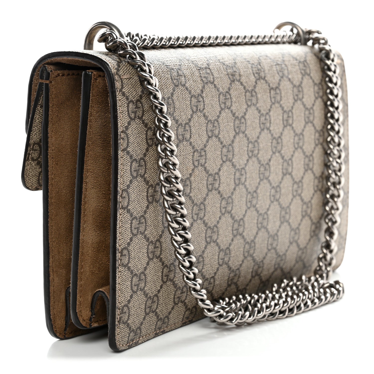 Gucci GG Supreme Monogram Small Dionysus Shoulder Bag Taupe