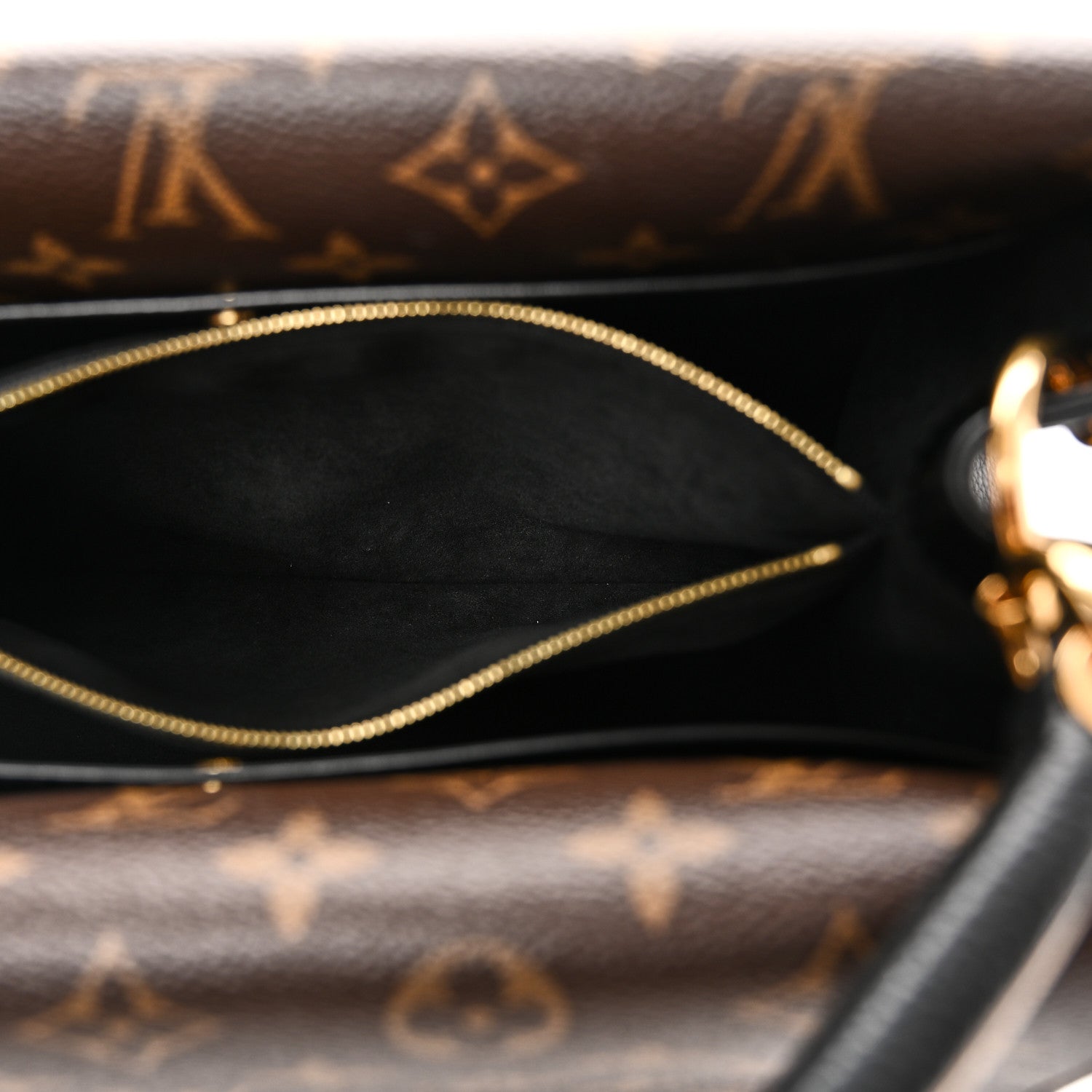 Louis Vuitton Grained Calfskin Monogram Double V Black