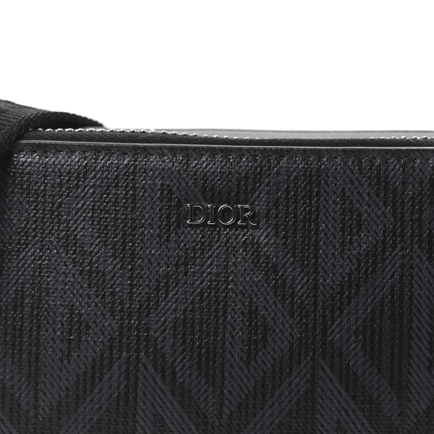Christian Dior Coated Canvas CD Diamond Messenger Pouch Black