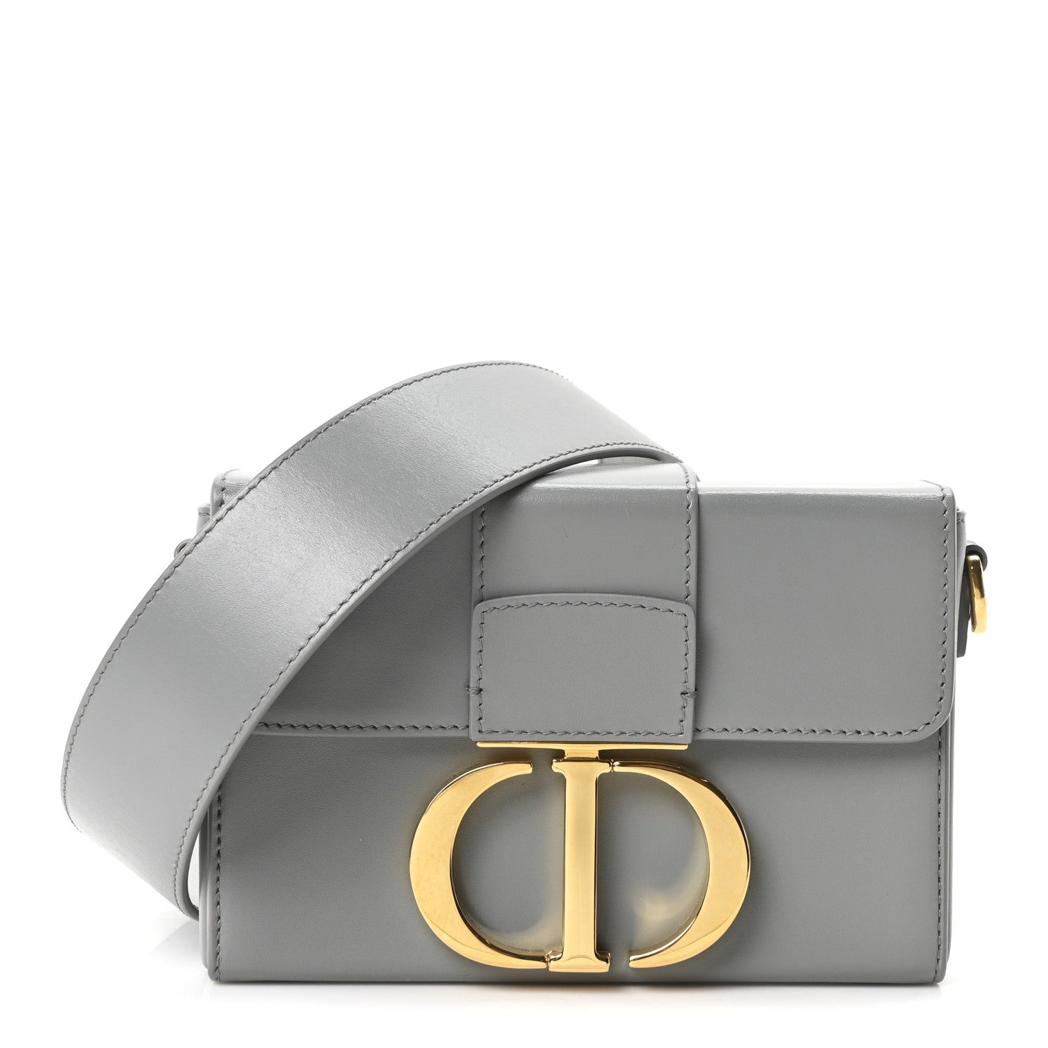 Christian Dior Box Calfskin 30 Montaigne Box Bag Gray