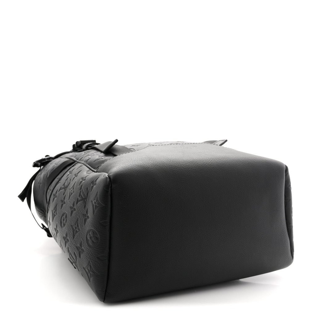 Louis Vuitton Calfskin Monogram Shadow Getaway Backpack Black