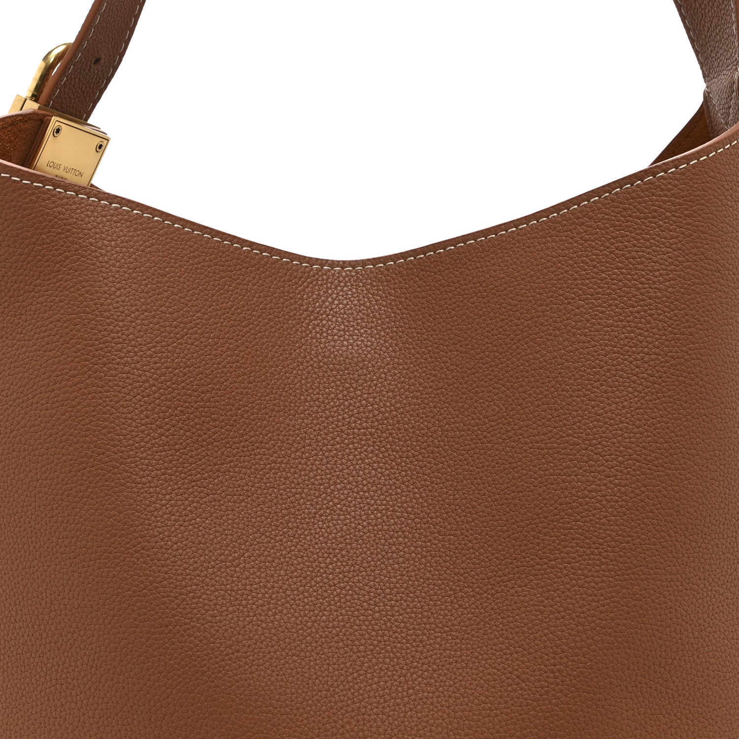 Louis Vuitton Grained Calfskin Low Key Hobo MM Cognac