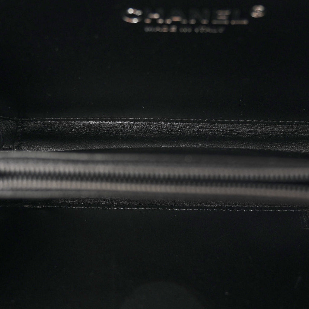 Chanel Plexiglass Barcode Boy Brick Lego Clutch Black