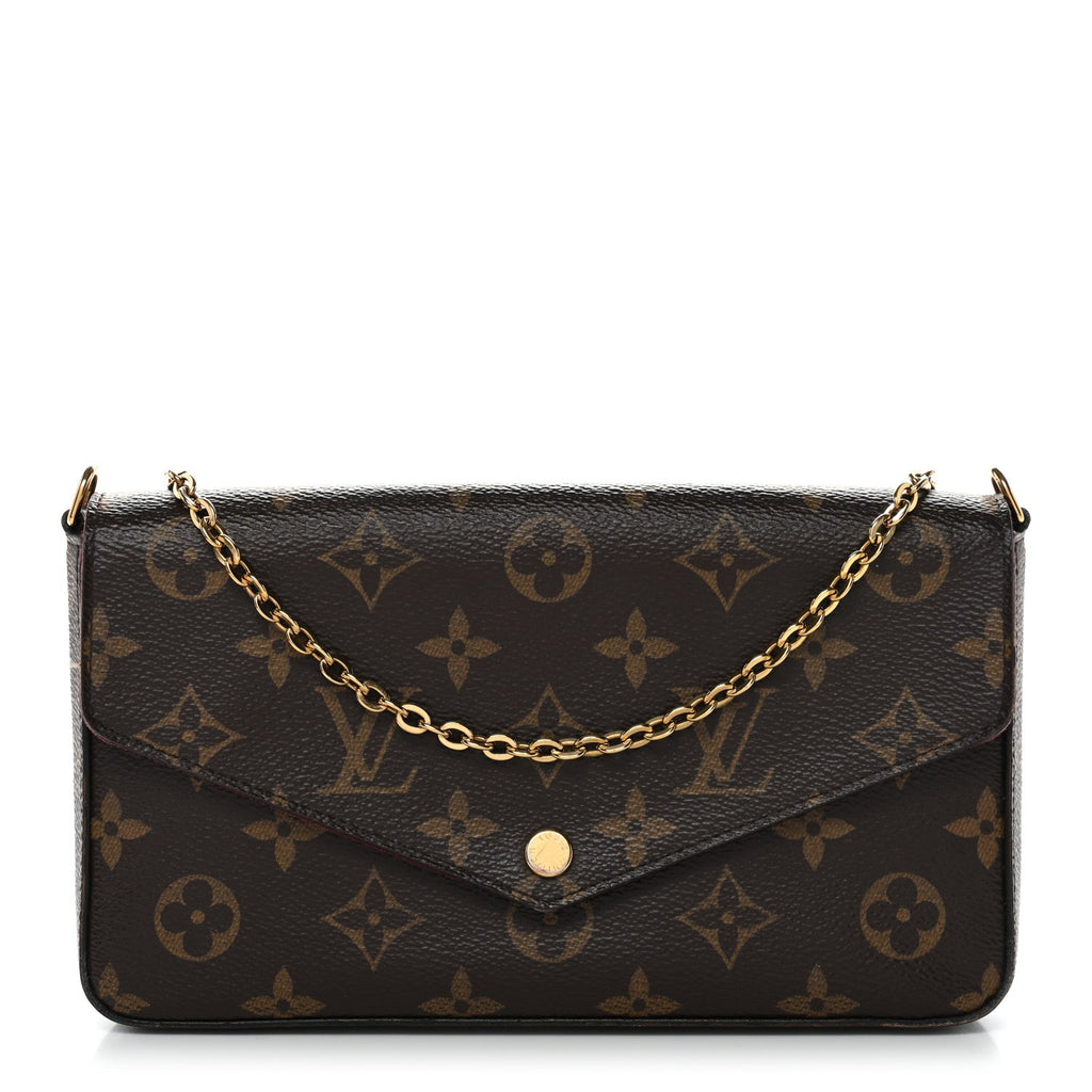 Louis Vuitton Monogram Pochette Felicie Chain Wallet Fuchsia
