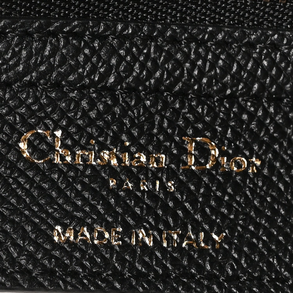 Christian Dior Grained Calfskin Saddle Bag Black