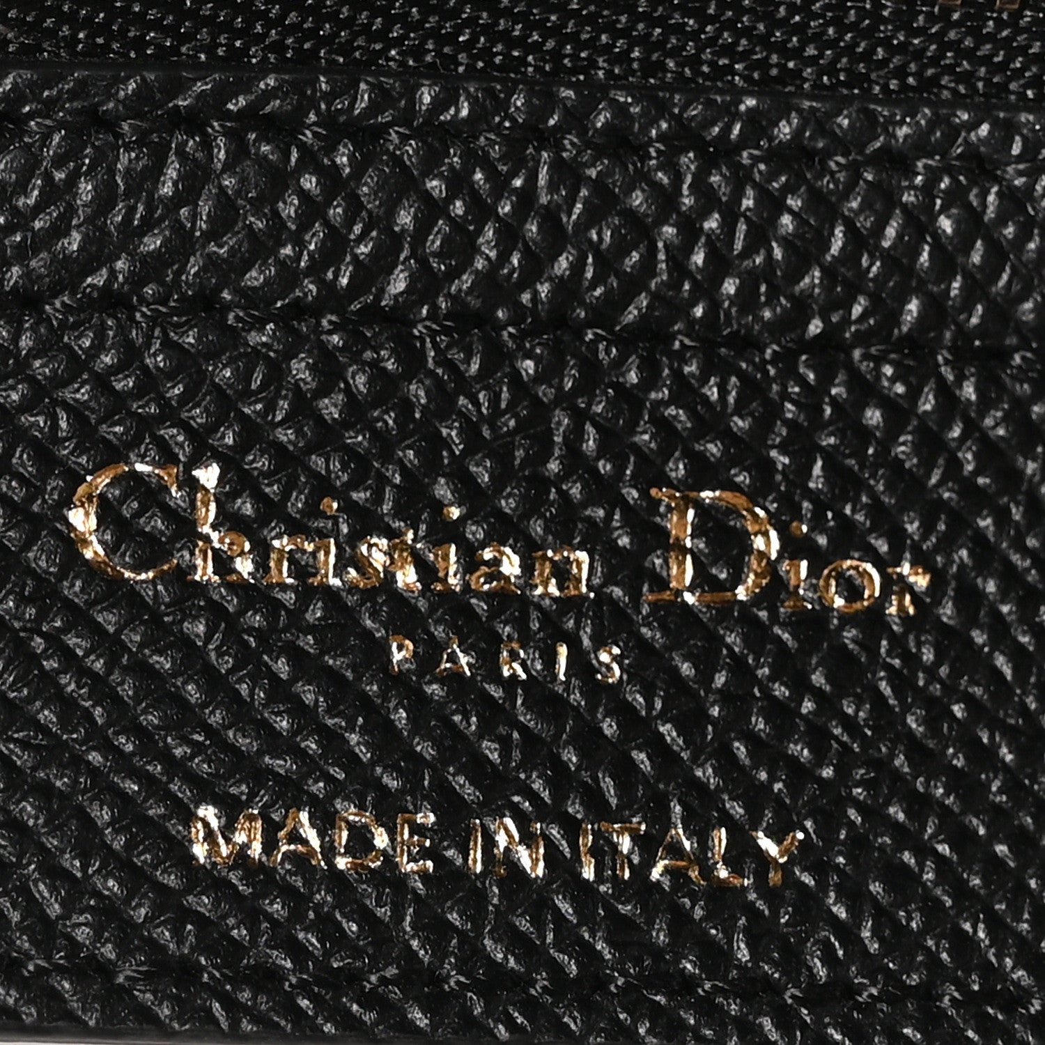Christian Dior Grained Calfskin Saddle Bag Black