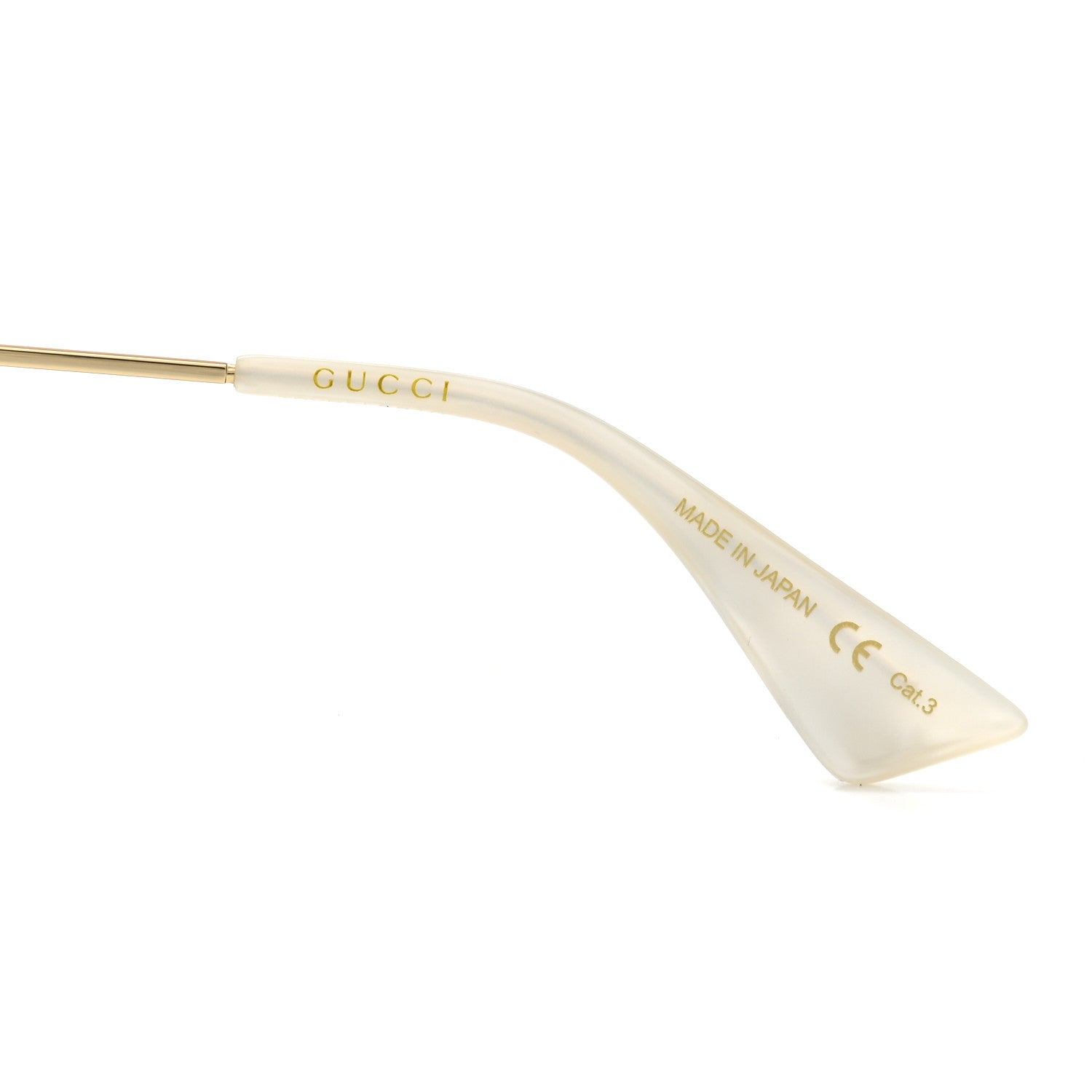 Gucci Metal Round Frame Tiger Print Sunglasses GG0061S Gold