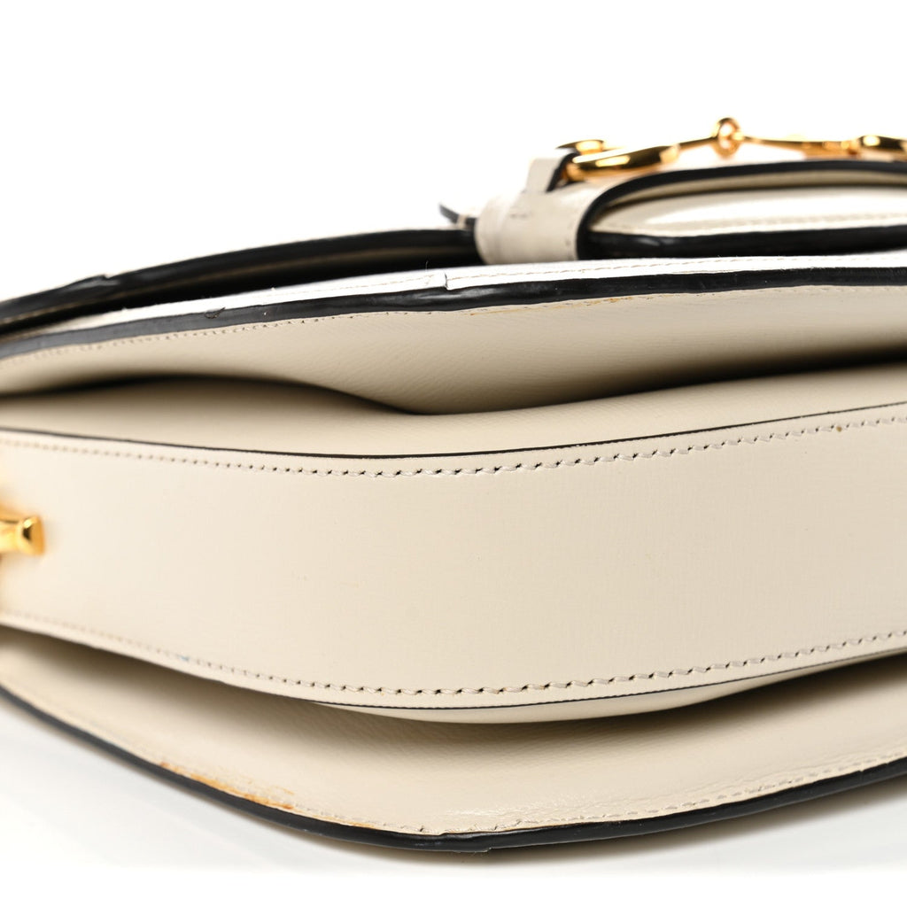 Gucci GG Supreme Monogram Horsebit 1955 Shoulder Bag Beige Mystic White