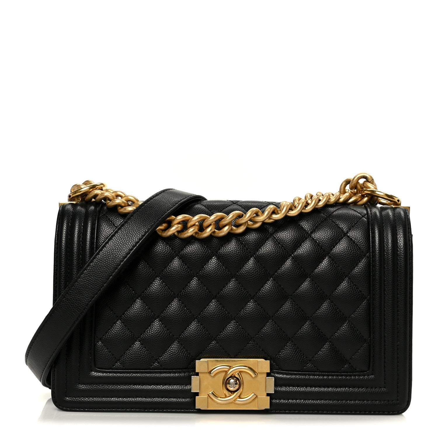 Chanel Caviar Quilted Medium Boy Flap Black