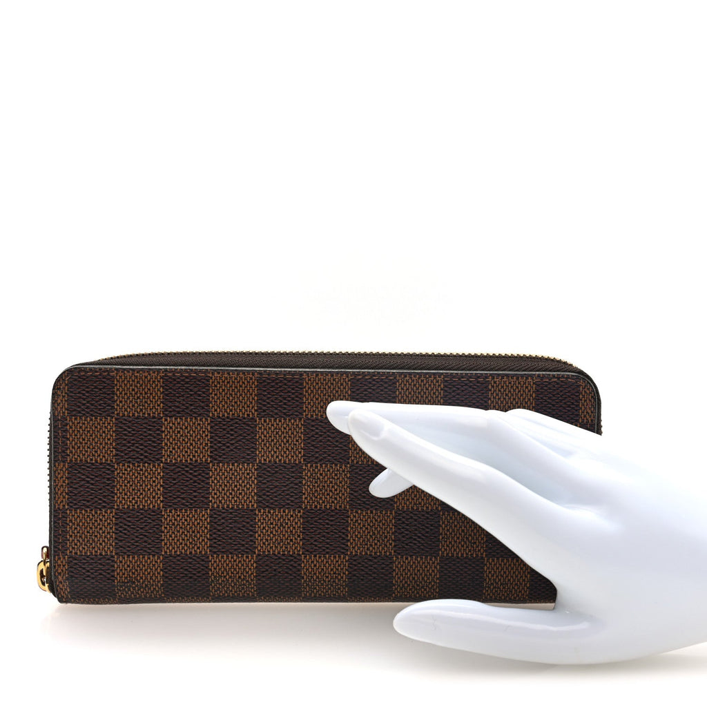 Louis Vuitton Damier Ebene Clemence Wallet Cherry