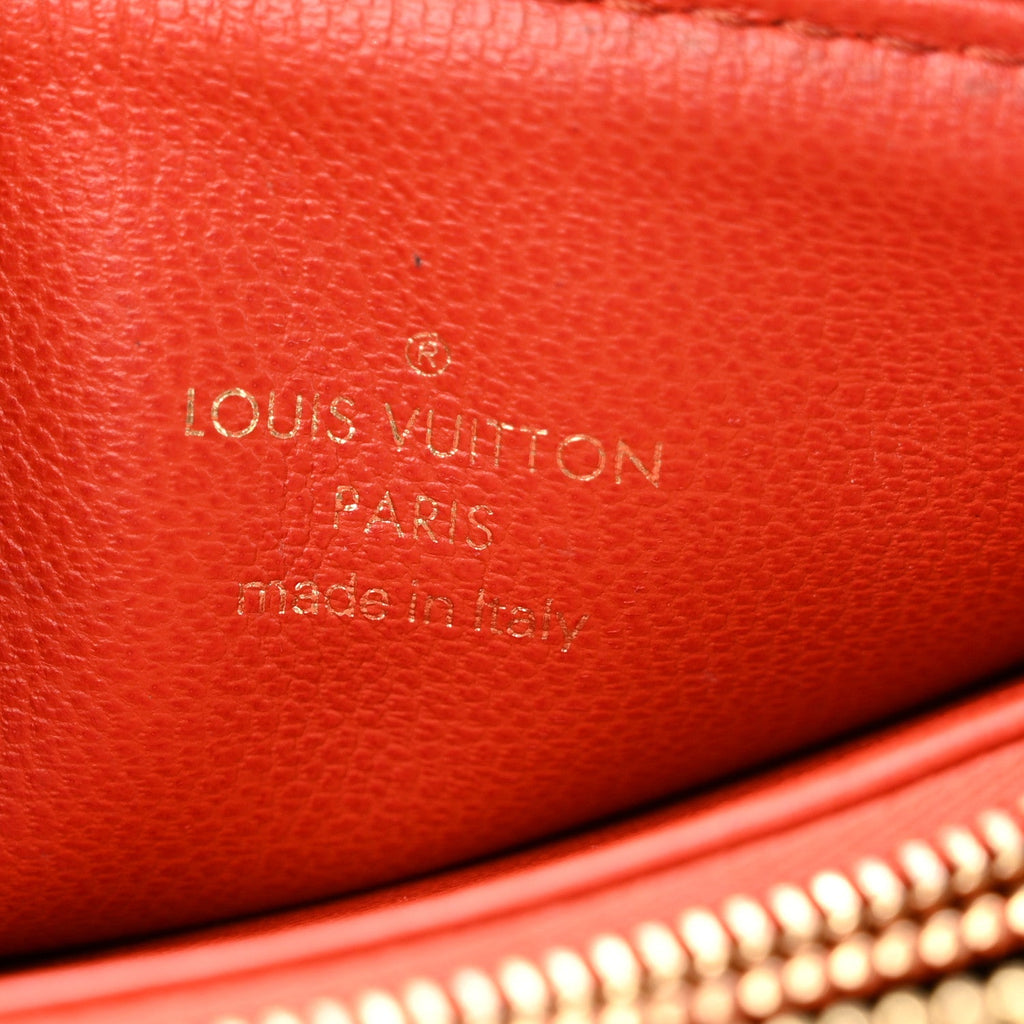 Louis Vuitton Lambskin Embossed Monogram Coussin BB Black