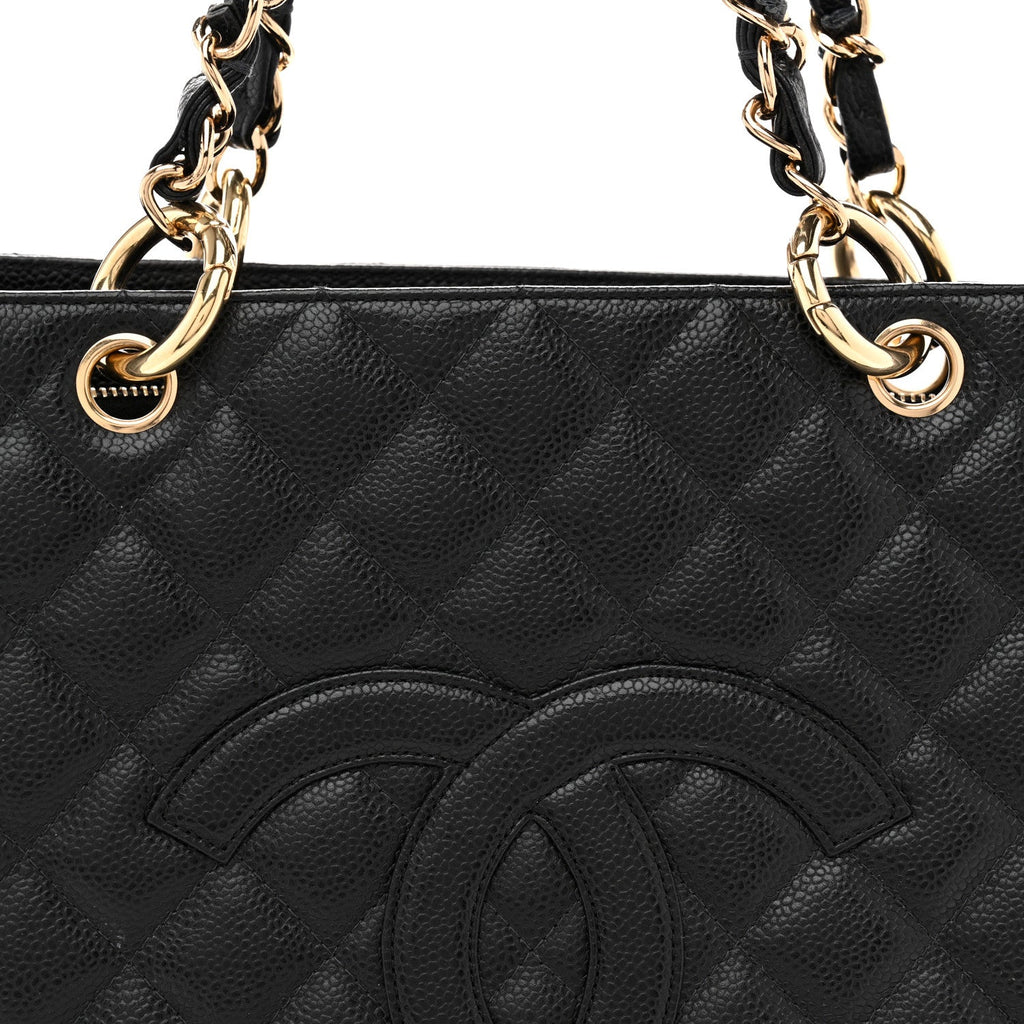 Chanel Caviar Quilted Grand Shopping Tote GST Black