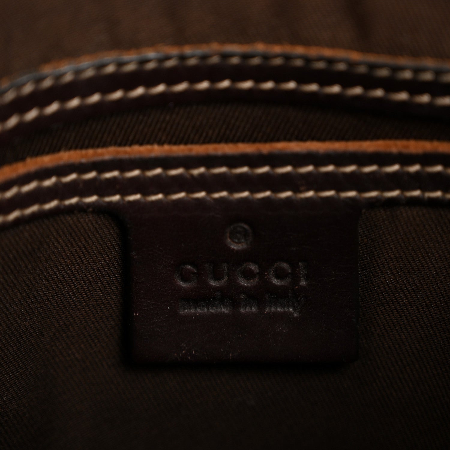 Gucci GG Supreme Monogram Small Flat Messenger Bag Dark Brown