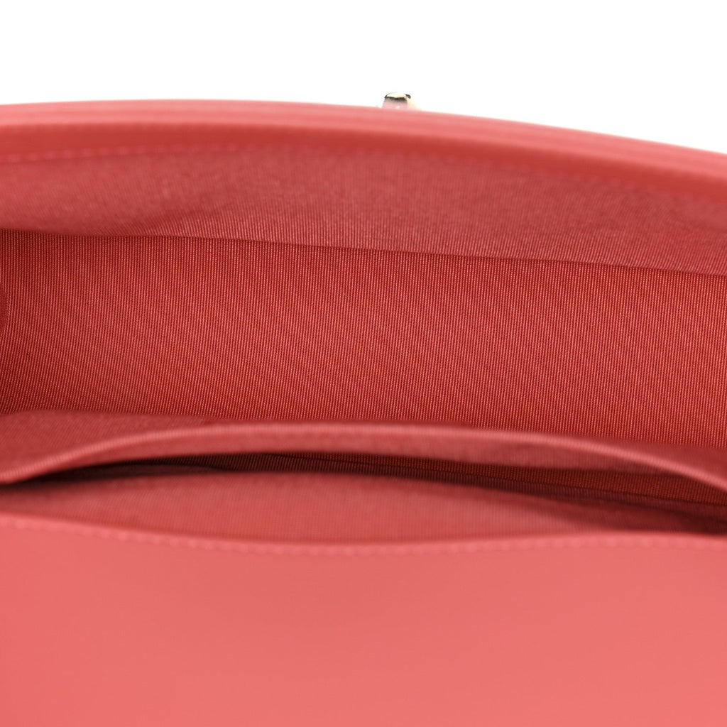 Chanel Calfskin Quilted Medium Boy Flap Coral