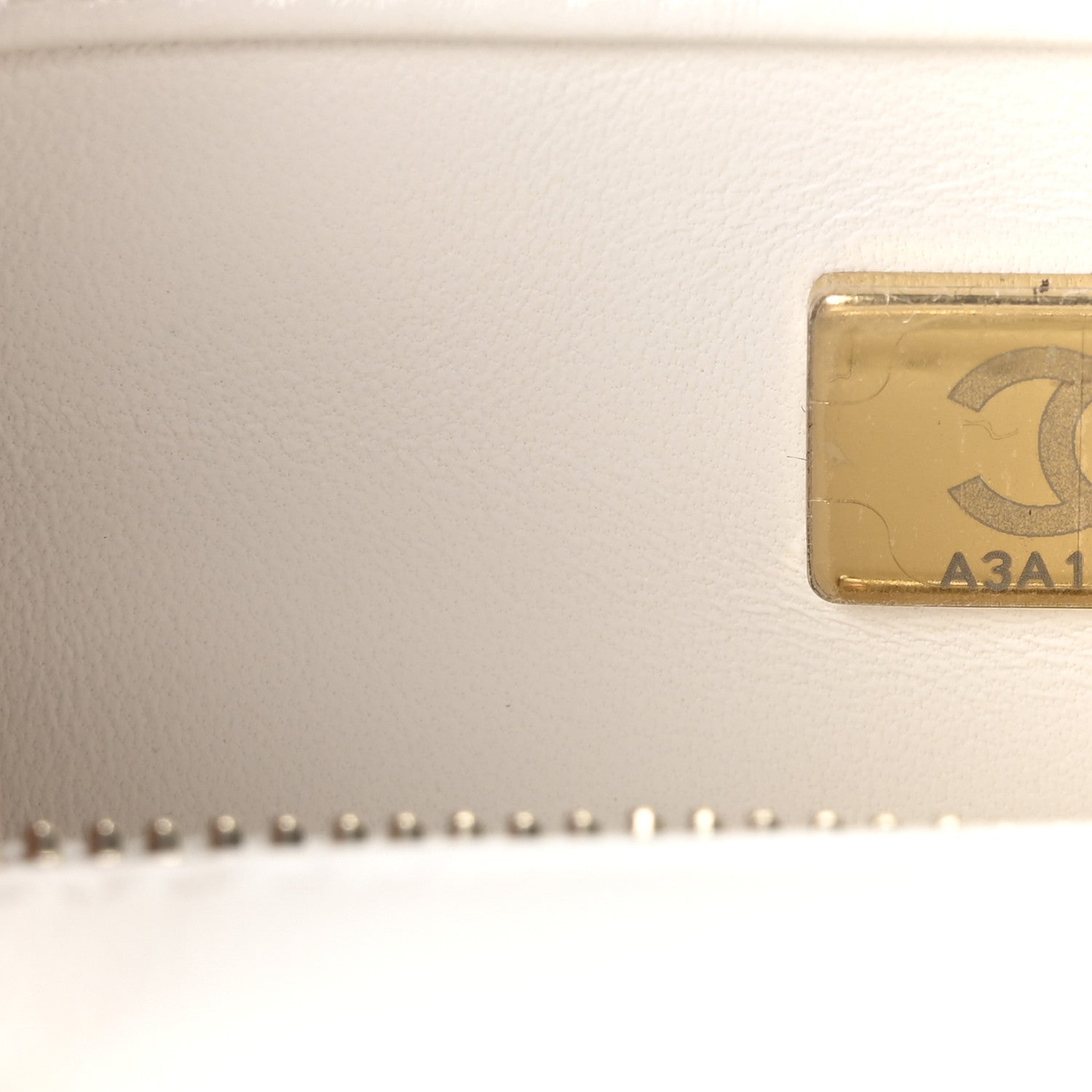 Chanel Sequin Mini Rectangular Flap White