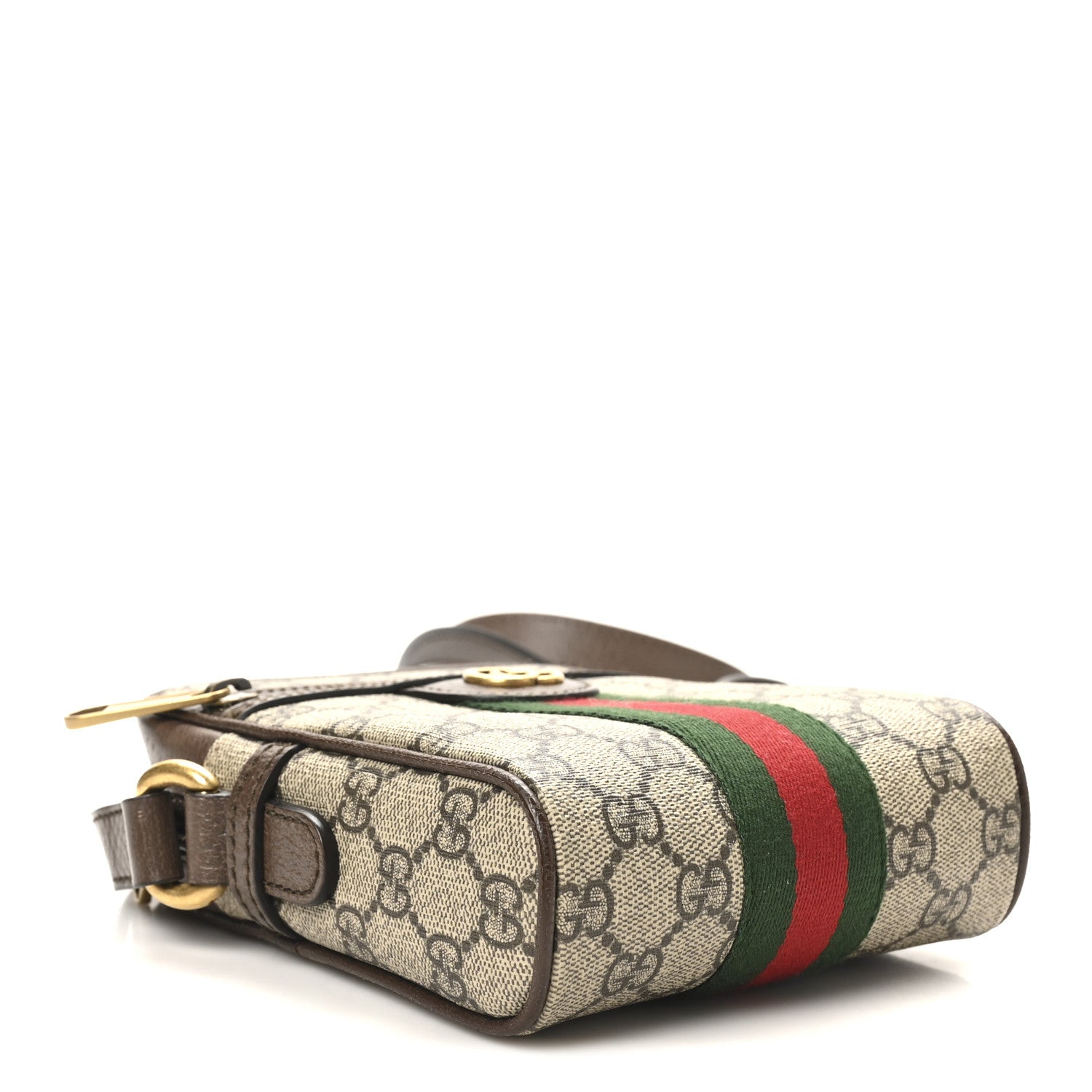 Gucci GG Supreme Monogram Web Mini Ophidia Messenger Brown