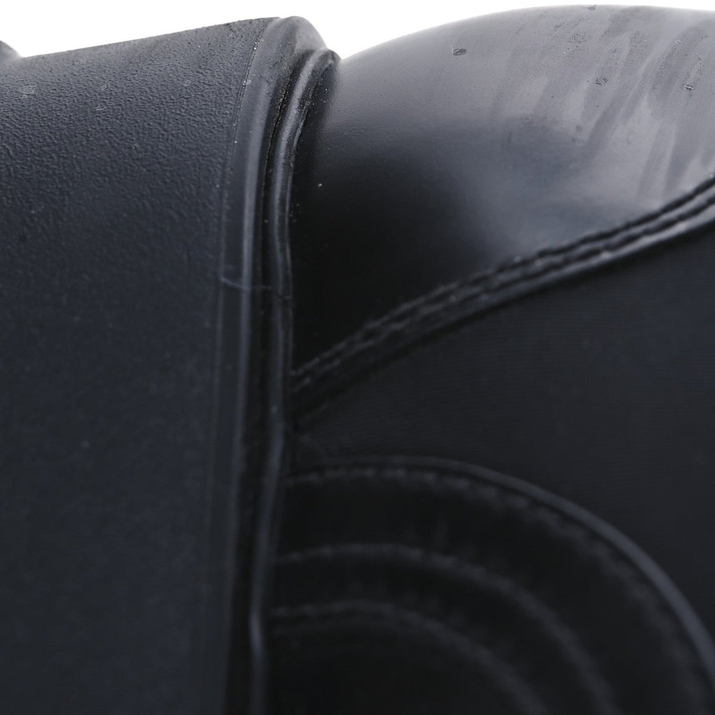 Prada Spazzolato Rois Re-Nylon Metal Triangle Logo Monolith Pouch Pocket 55mm Boots 41 Black