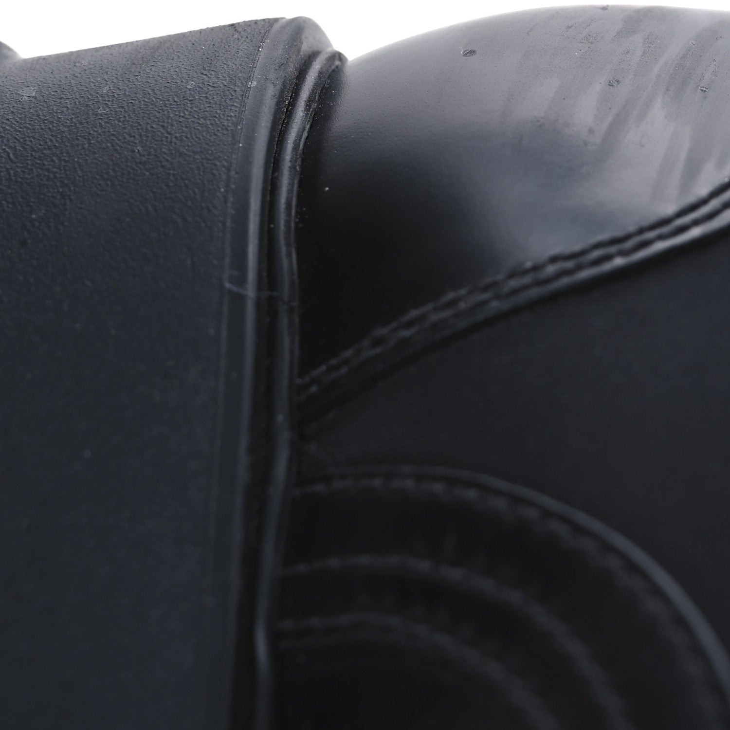 Prada Spazzolato Rois Re-Nylon Metal Triangle Logo Monolith Pouch Pocket 55mm Boots 41 Black