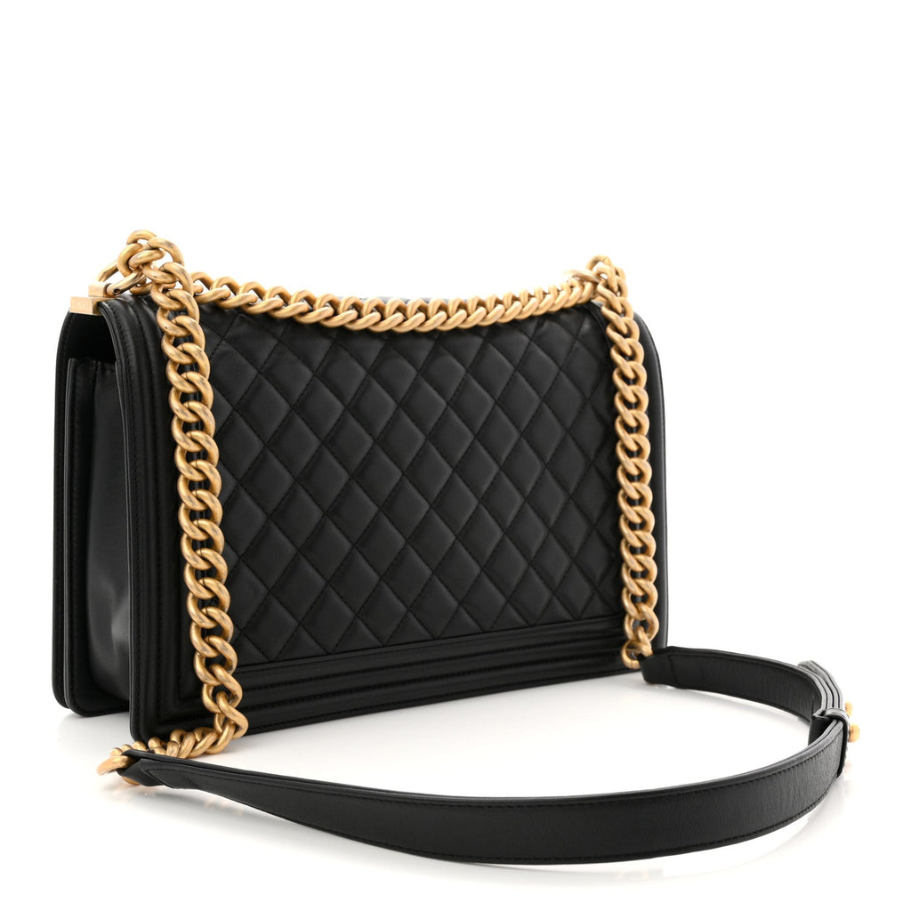 Chanel Calfskin Quilted New Medium Boy Flap Black