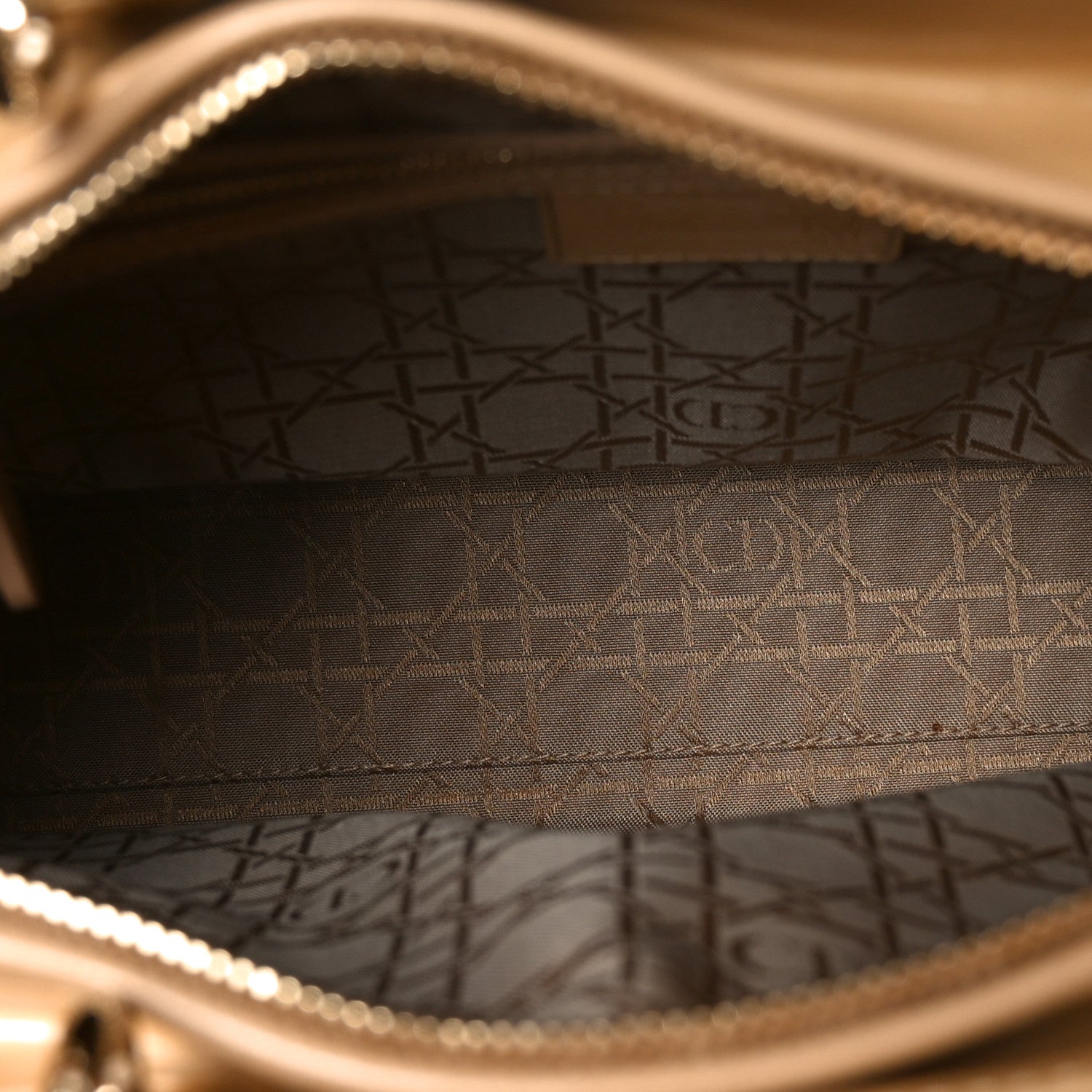 Christian Dior Patent Cannage Large Lady Dior Beige