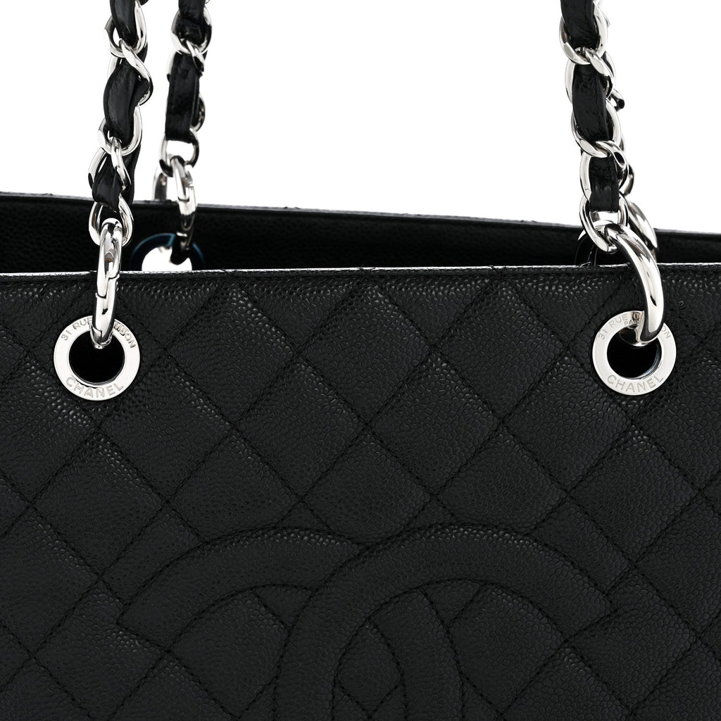 Chanel Caviar Quilted Grand Shopping Tote GST Black