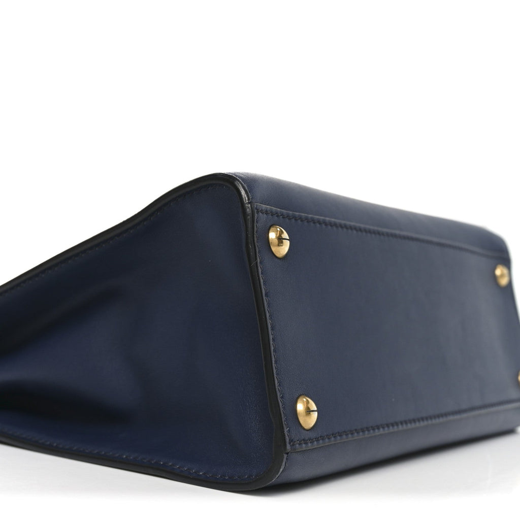 Christian Dior Calfskin Dioraddict Top Handle Navy Blue