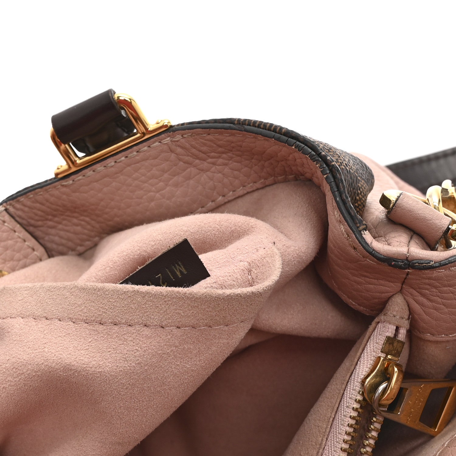 Louis Vuitton Damier Ebene Cuir Taurillon Brittany Magnolia