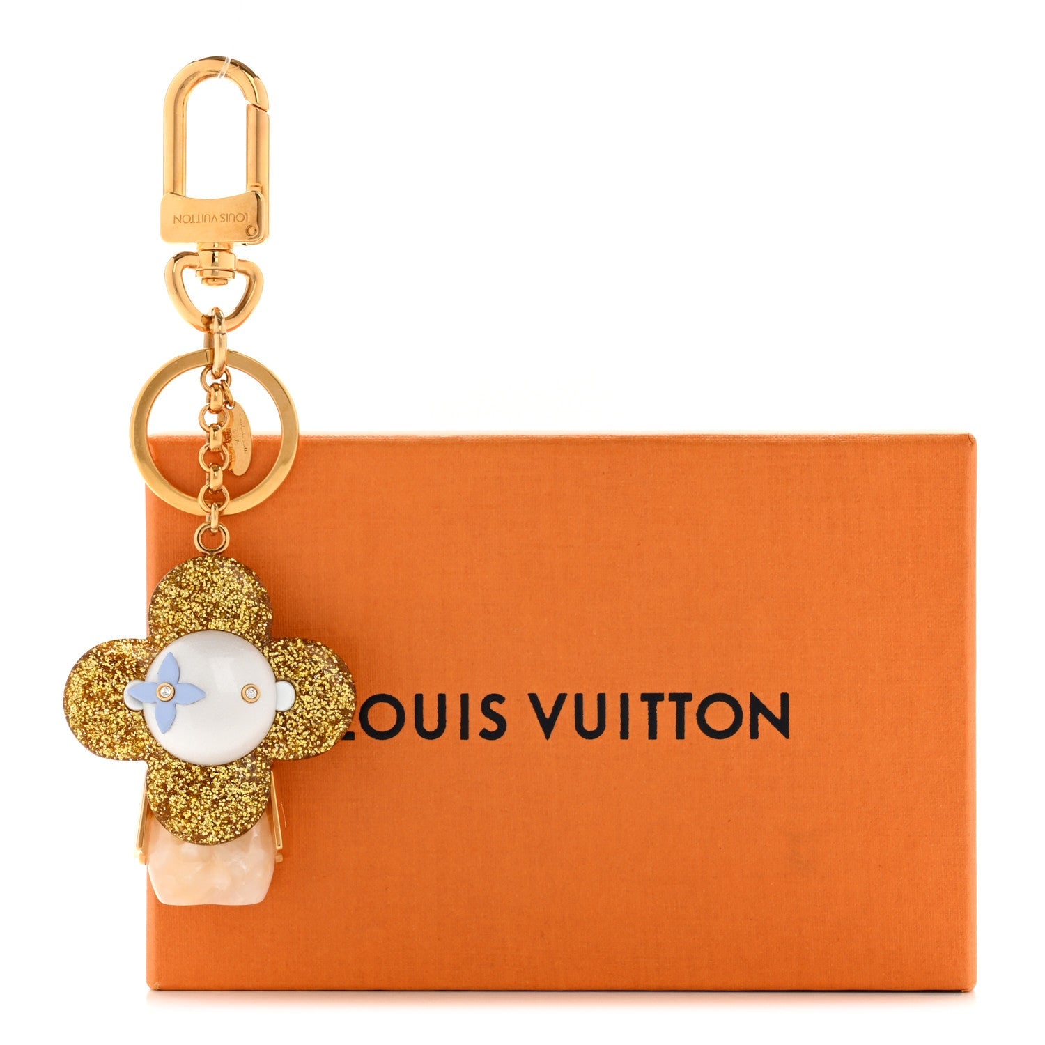 Louis Vuitton Strass Vivienne Porte Cles Charm Key Holder Gold