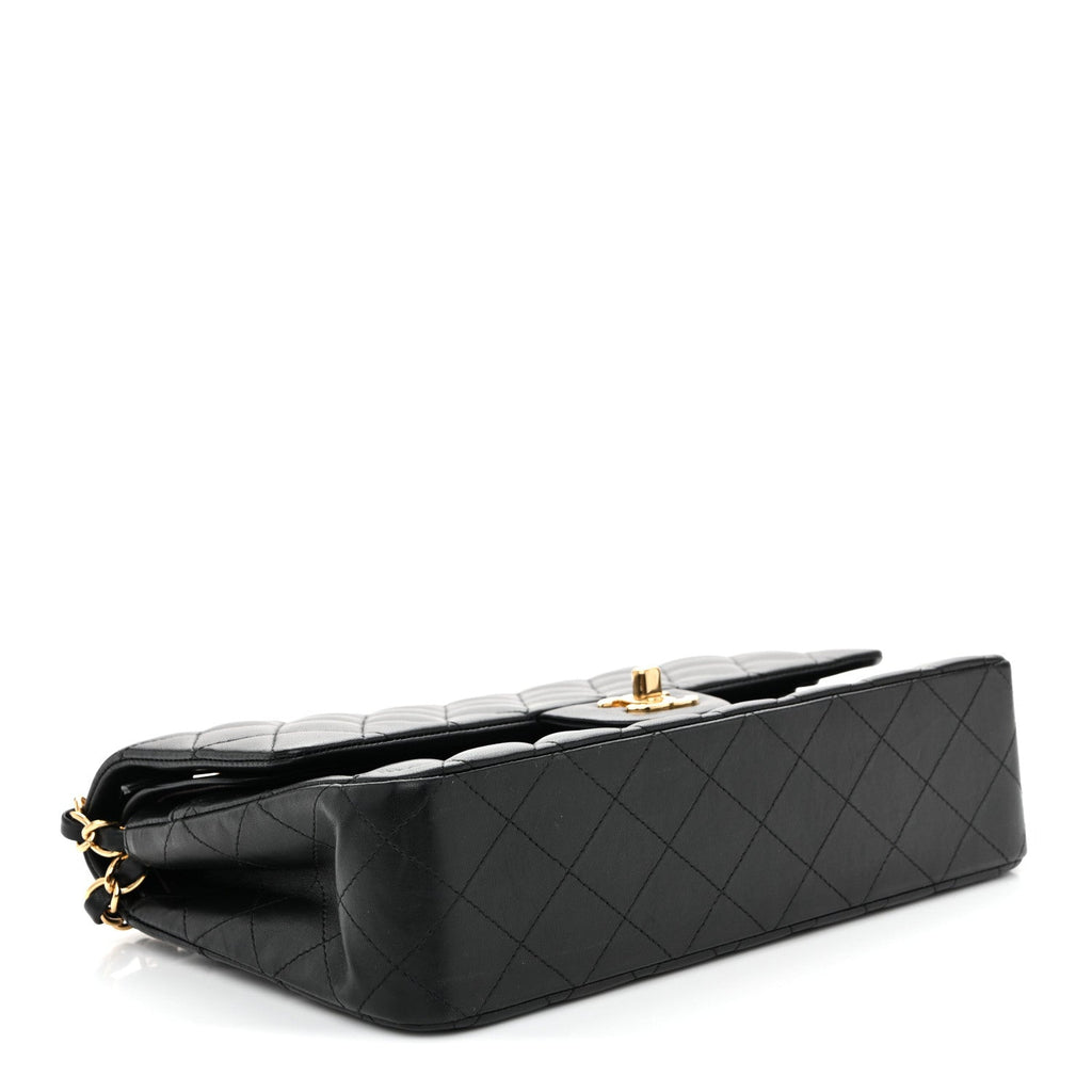 Chanel Lambskin Quilted Medium Double Flap Black