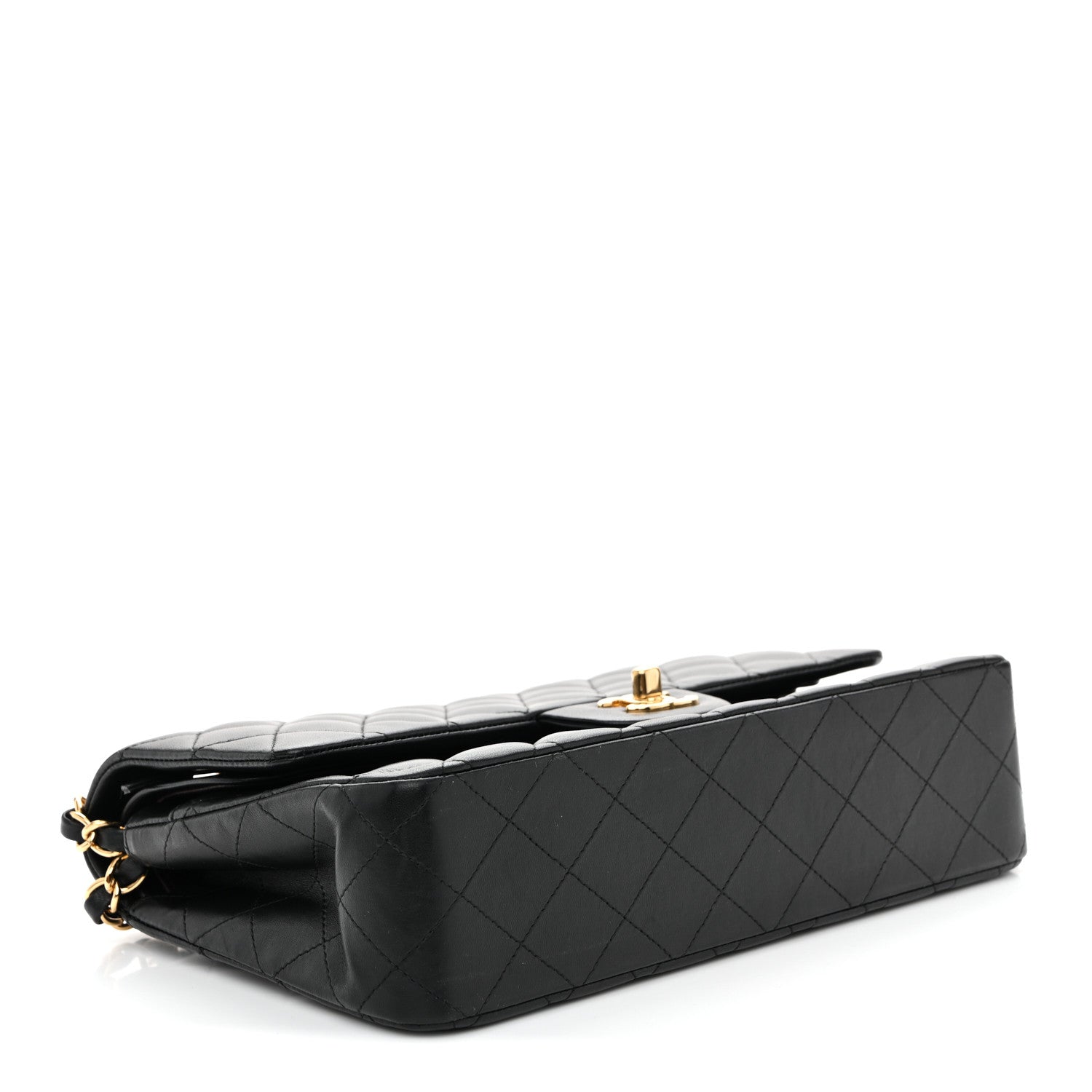 Chanel Lambskin Quilted Medium Double Flap Black