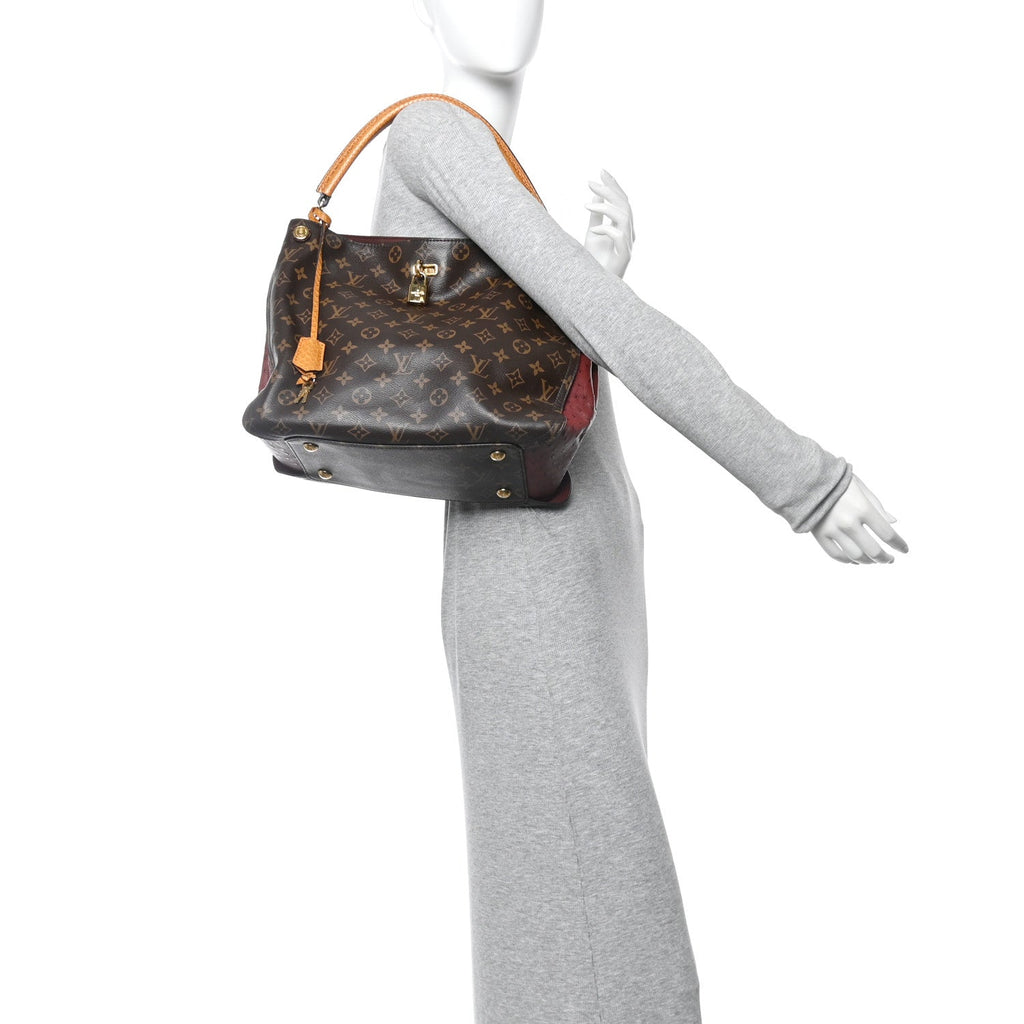 Louis Vuitton Monogram Python Ostrich Gaia Bordeaux