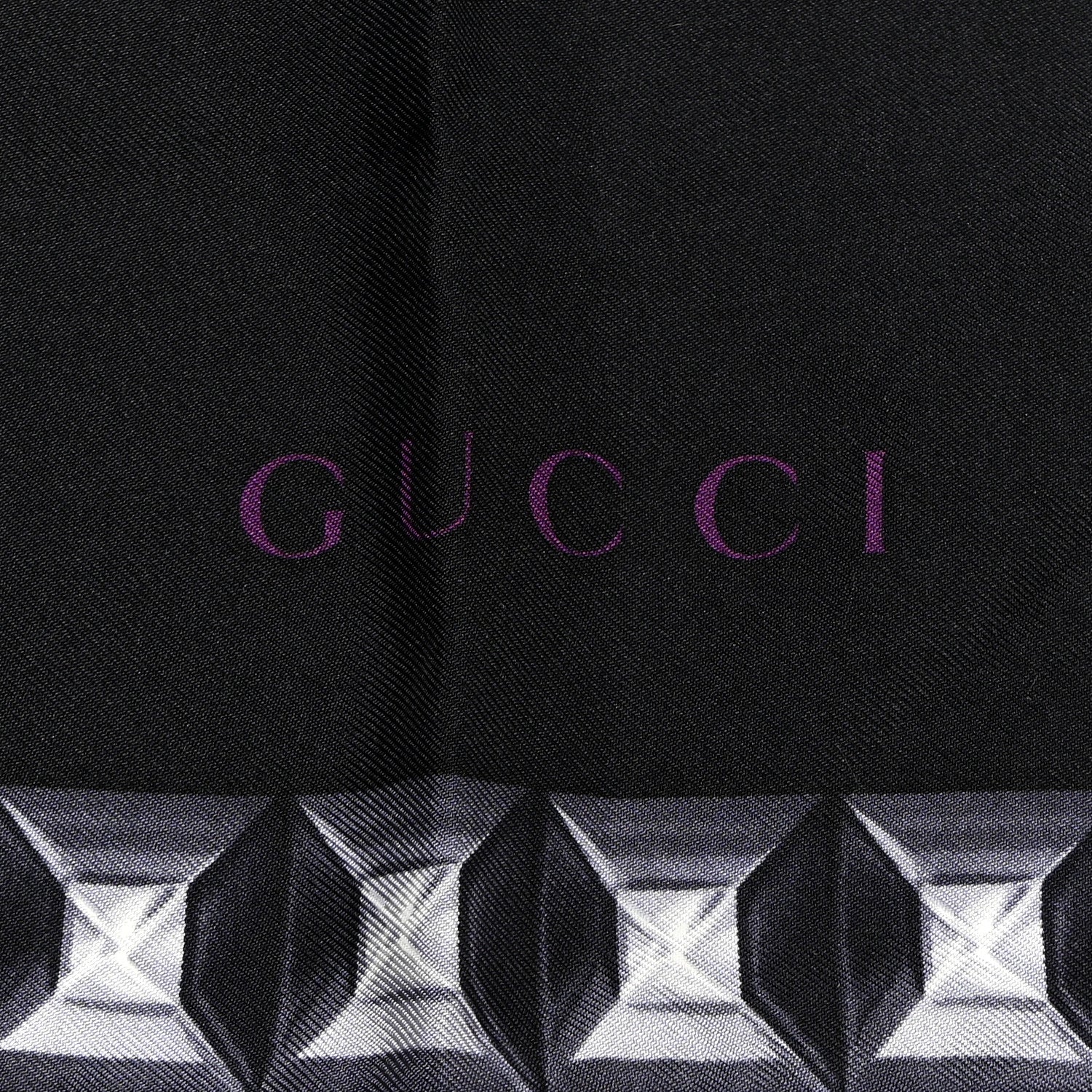 Gucci Silk GG Jewel Square Scarf Black Multicolor