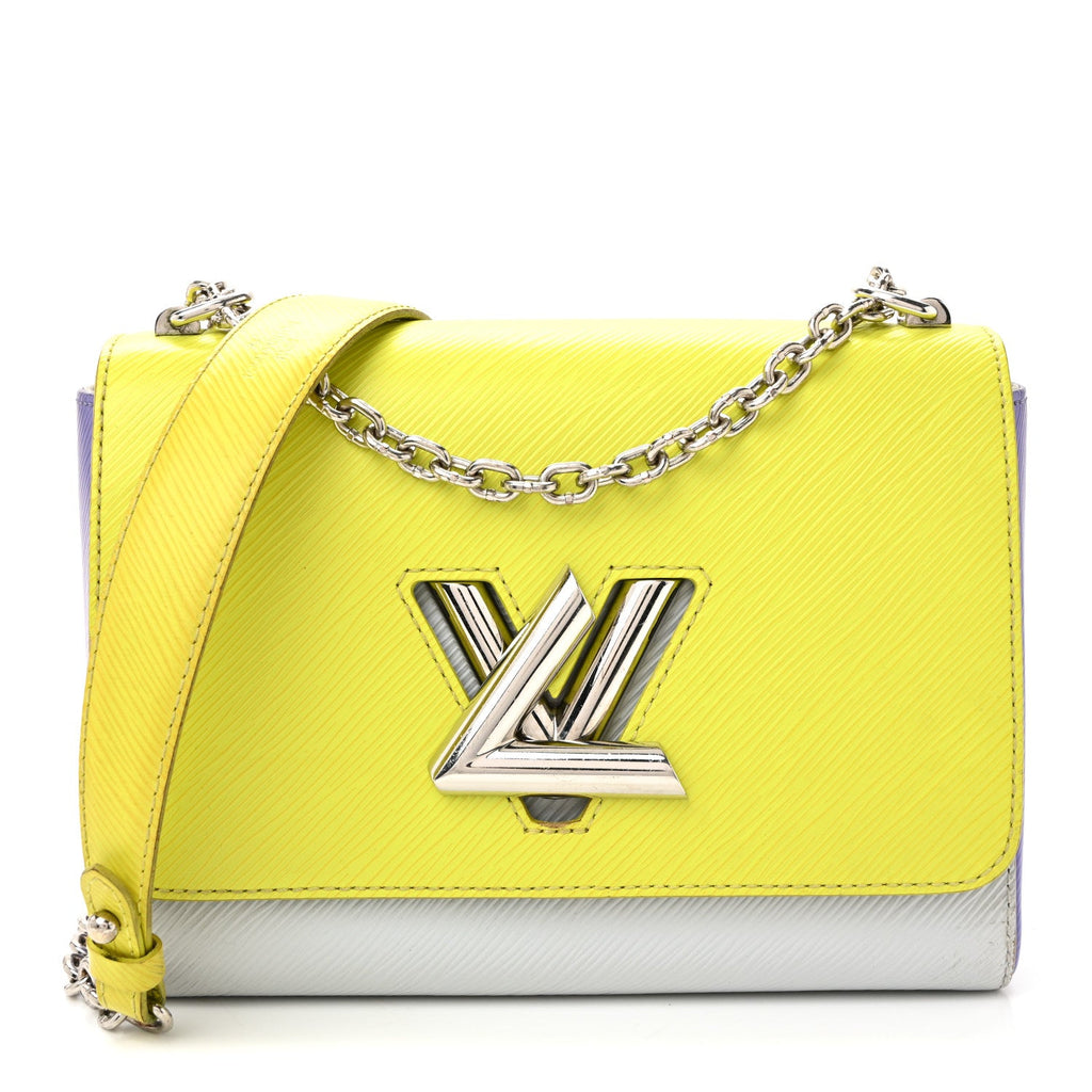 Louis Vuitton Epi Twist Shoulder Bag MM Purple Yellow Grey
